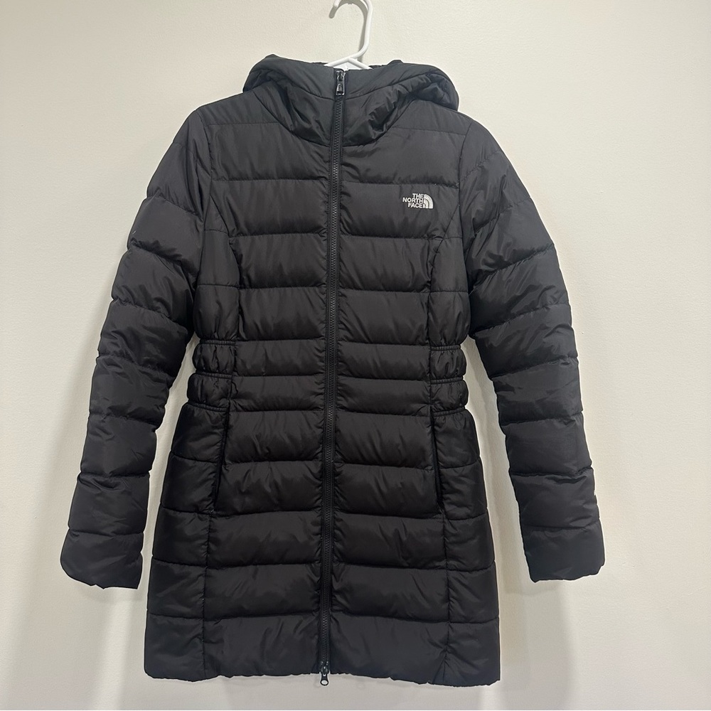 The North Face Black Mid Length Down Puffer Winter Jacket